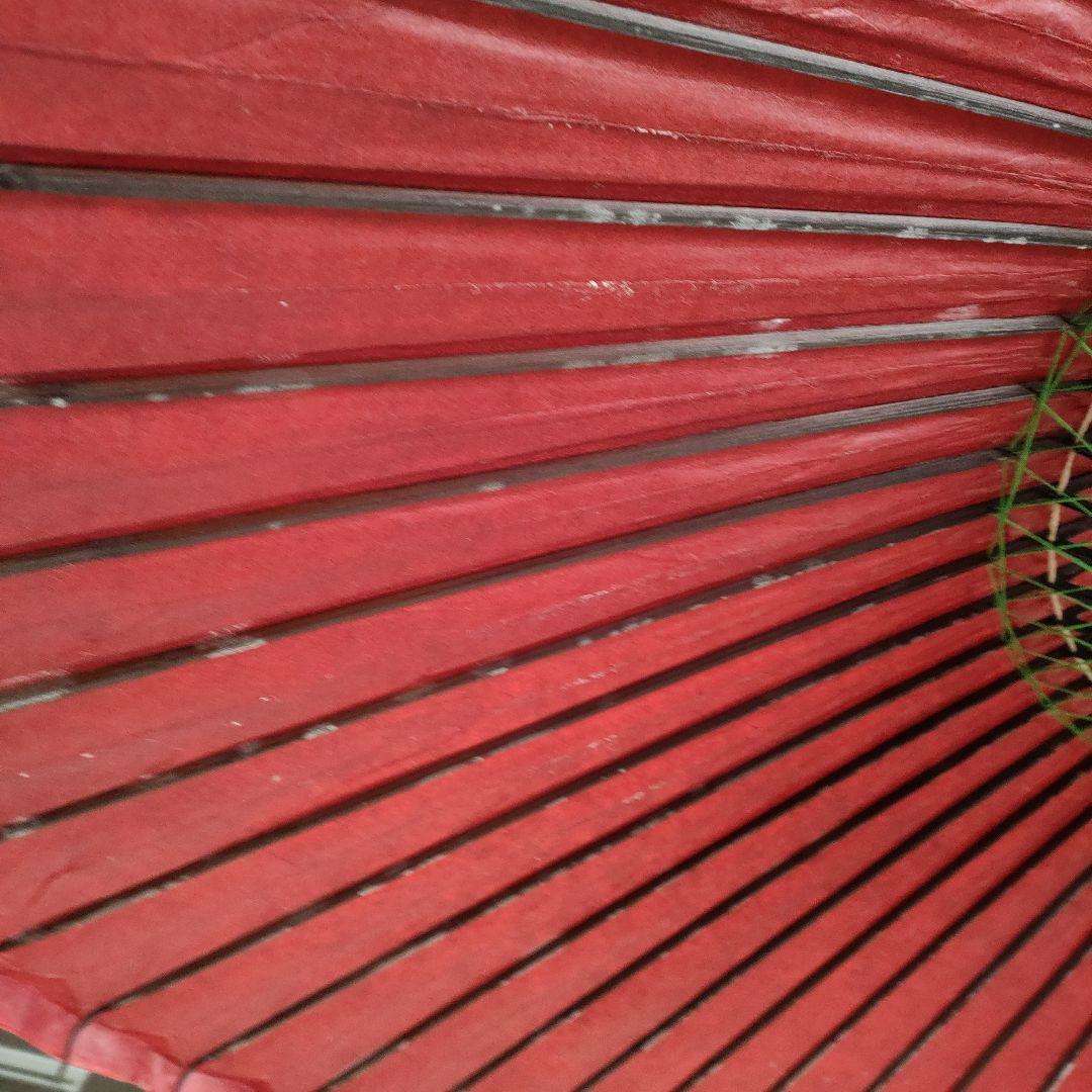 野点用赤傘中サイズ3尺径167cm高さ230cmスタンドは別売り