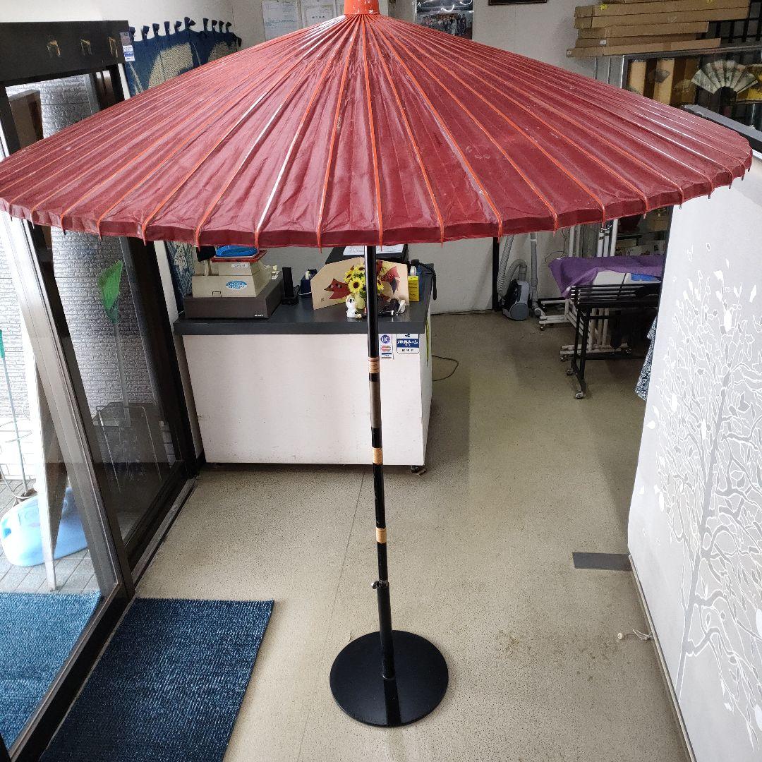 野点用赤傘中サイズ3尺径167cm高さ230cmスタンドは別売り
