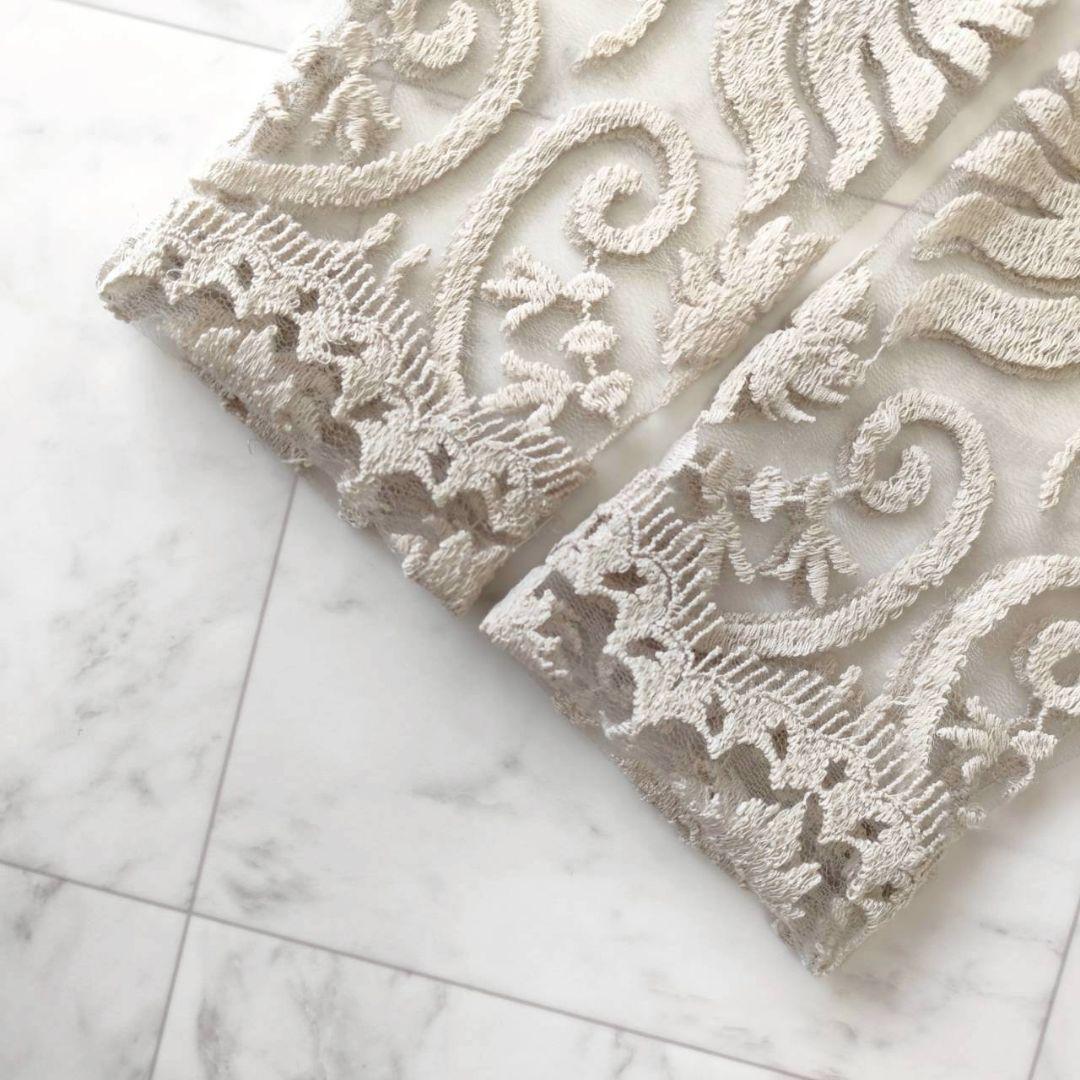 TADASHI SHOJI 総レース ティアード マキシ丈 ロング ドレス