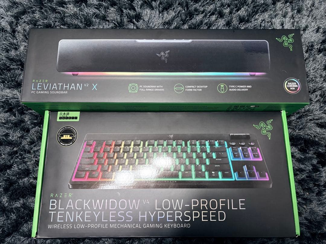 Razer 去年発売のキーボード＆人気のサウンドバー(スピーカー)セット