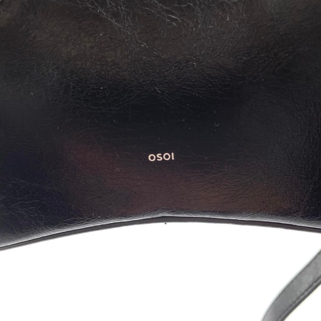 【極美品】OSOI　サークルバッグ　2way ロゴ　シルバー金具　レザー　黒