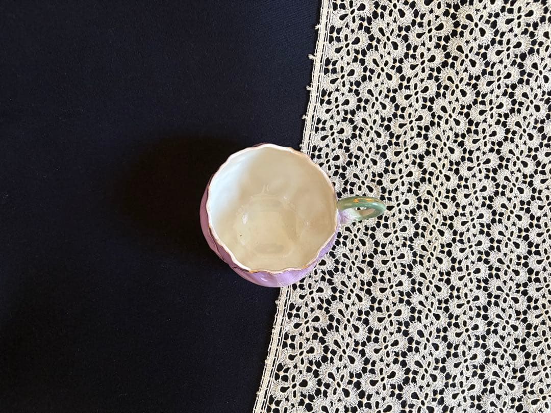 リュネヴィル窯 チューリップ ショコラカップ フランス アンティーク