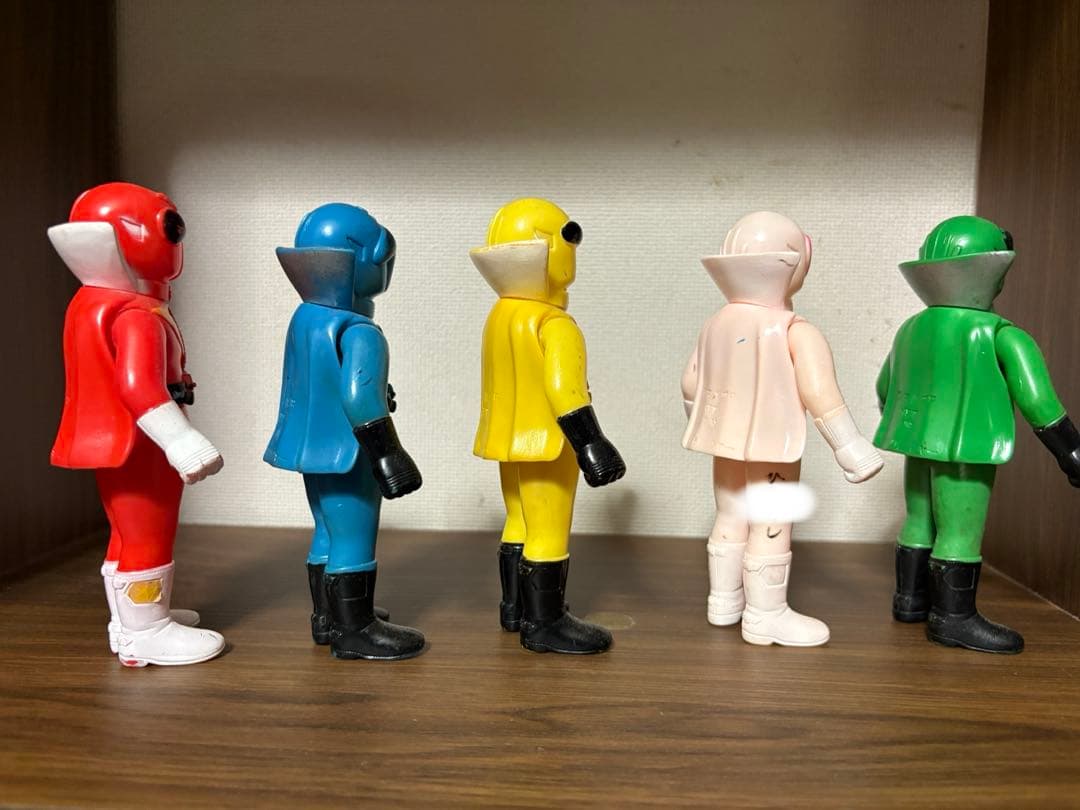 ゴレンジャー　ソフビ　5体　セット　ミドルサイズ　レトロ　当時物