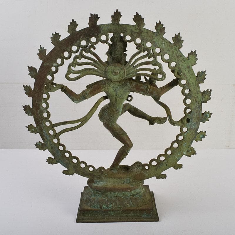 仏教美術　古銅青銅　シヴァ神像　ダンシングシヴァ神　置物　V　R9386H