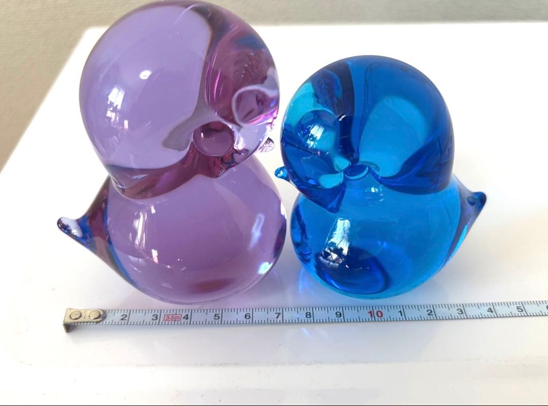 【FMkonstglasコンストグラス】ガラス製 鳥の置物 ペーパーウエイト