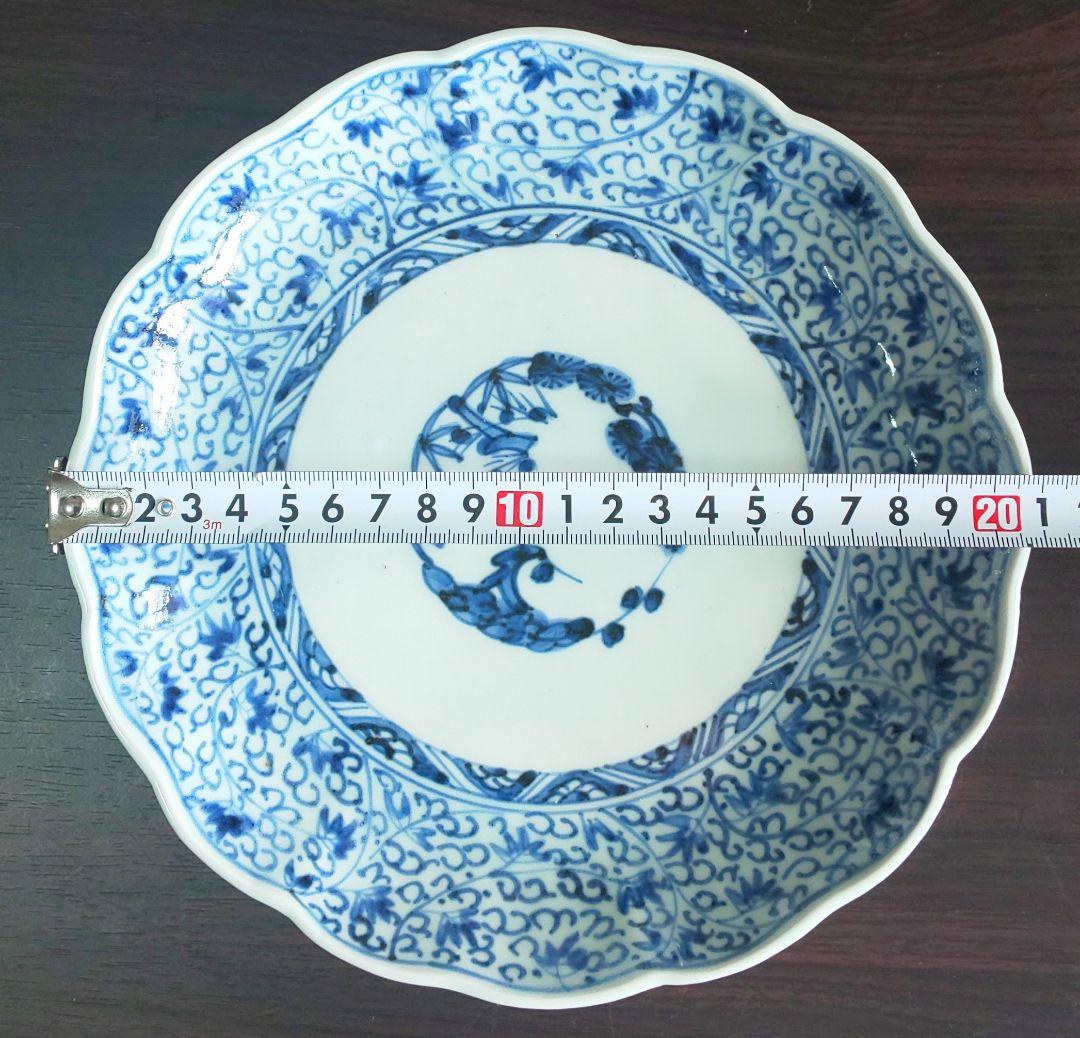 古伊万里 染付花微塵蛸唐草 松竹梅 大明成化年製