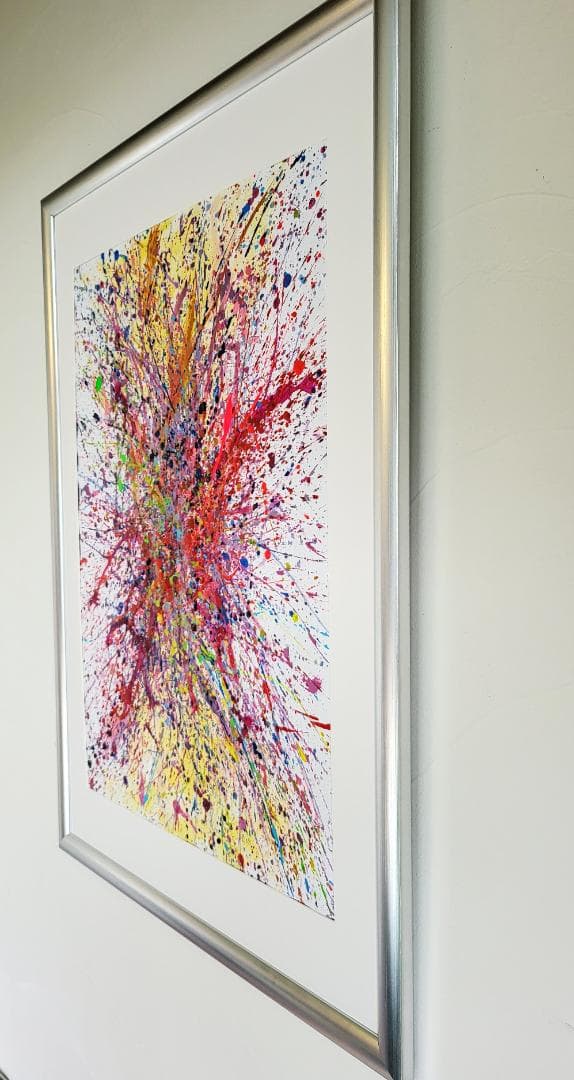 私たちの存在X / 抽象画 77×56㎝ B2 額縁セット 原画1点 モダン