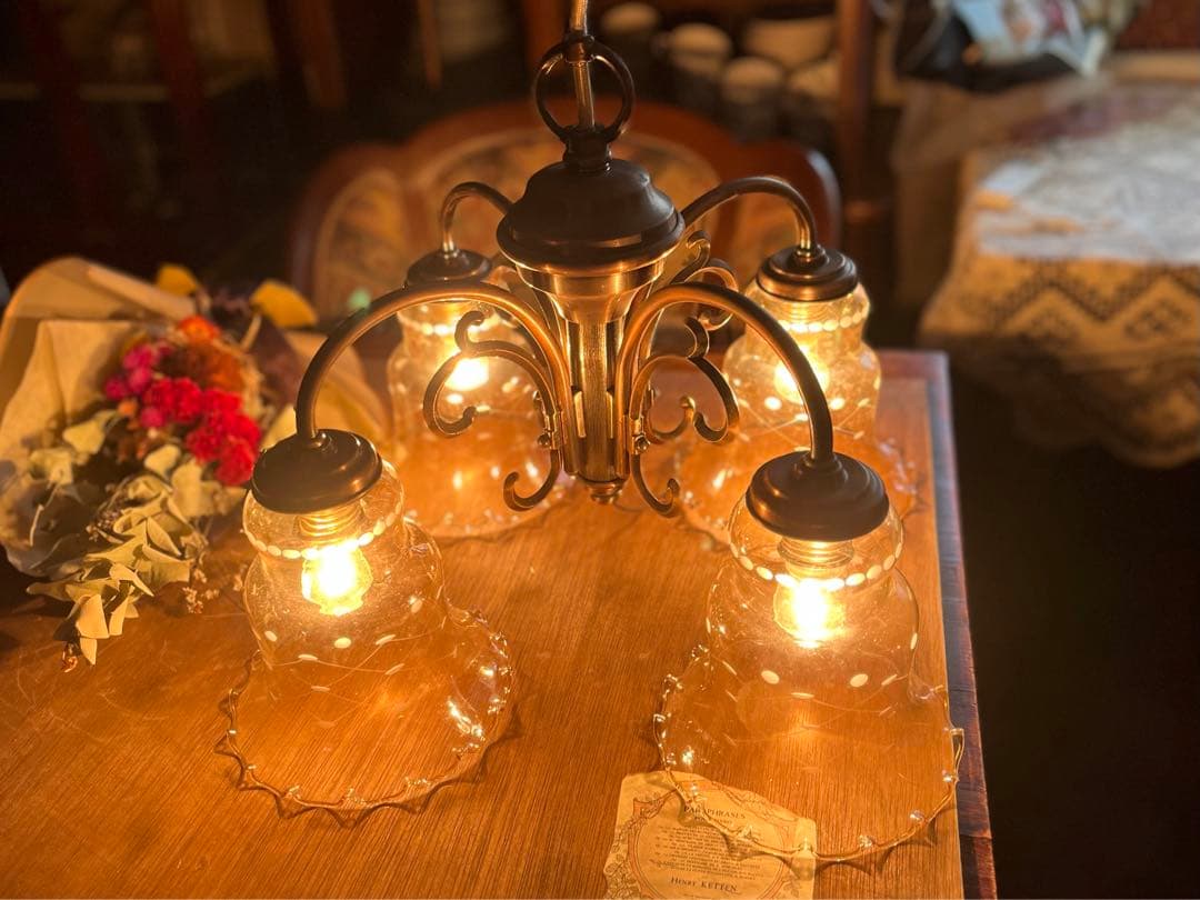 未使用 シャンデリア 大正ロマン インテリア 希少 アンティーク ビンテージ