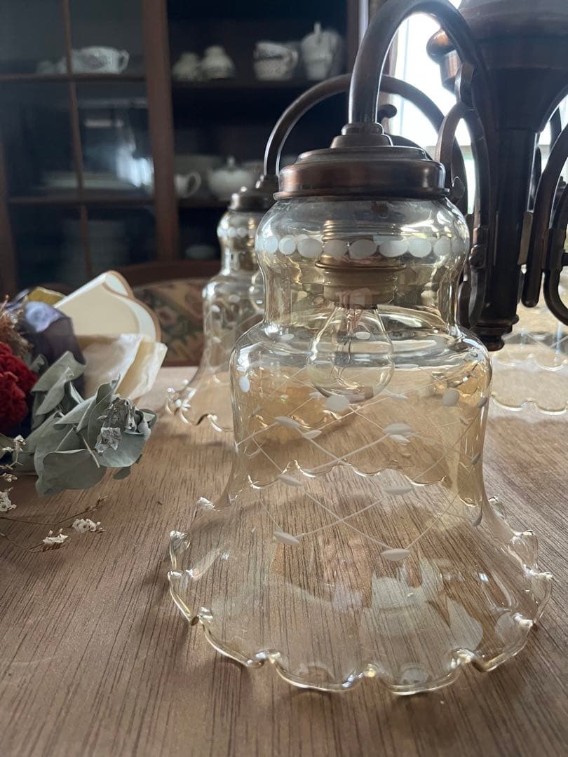 未使用 シャンデリア 大正ロマン インテリア 希少 アンティーク ビンテージ