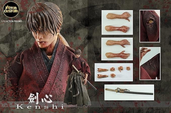 ATON CUSTOM　るろうに剣心　佐藤健（風）1/12　可動フィギュア