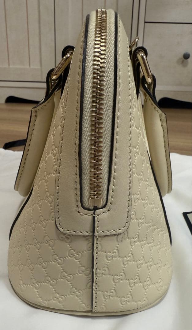 【極美品】GUCCI グッチ マイクロシマ 2wayバッグ アイボリー