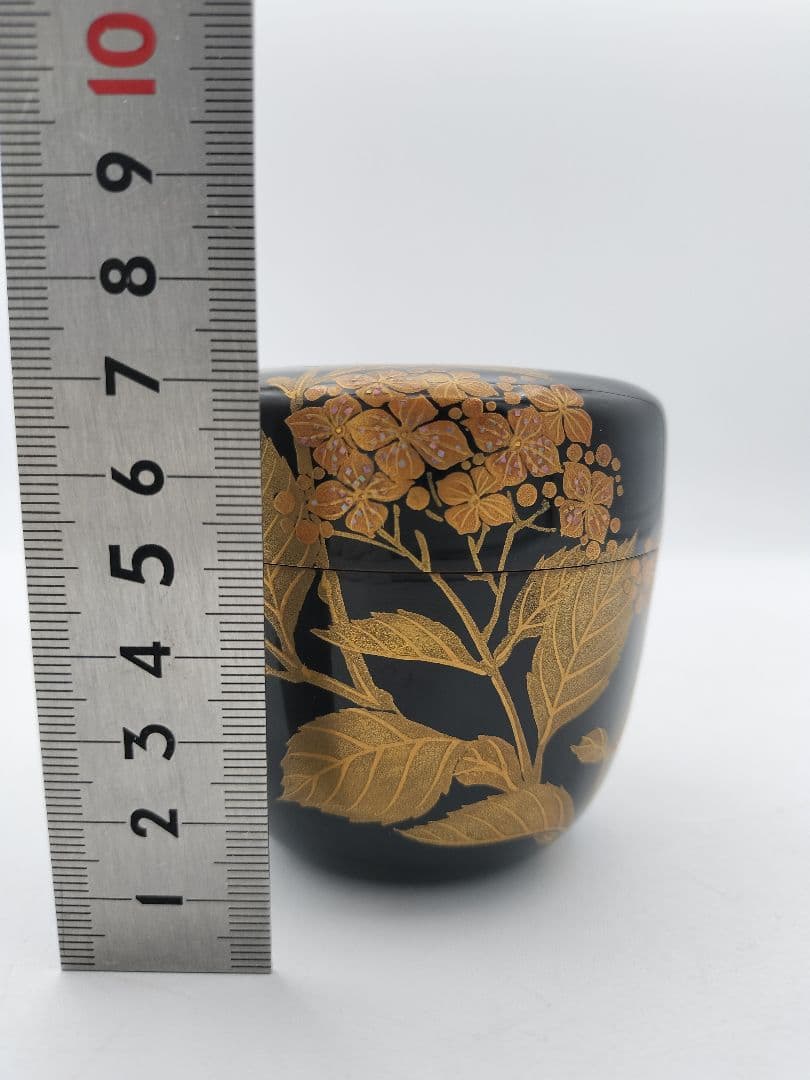 b853【新品・未使用】大棗 紫陽花 村田道寛 木箱 茶道具