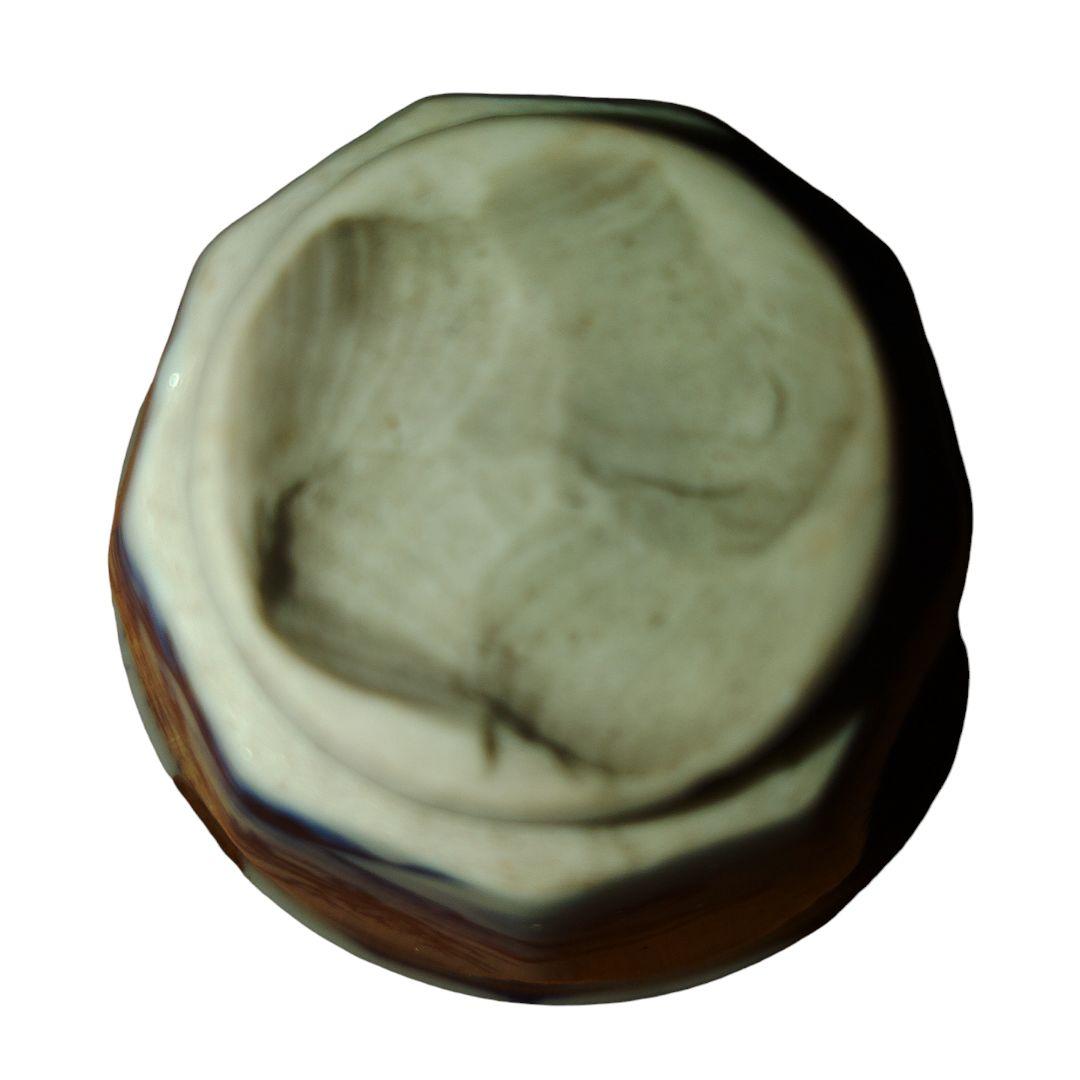 越後豊栄太丘焼　山水染付煎茶茶碗　茶道　明治美術