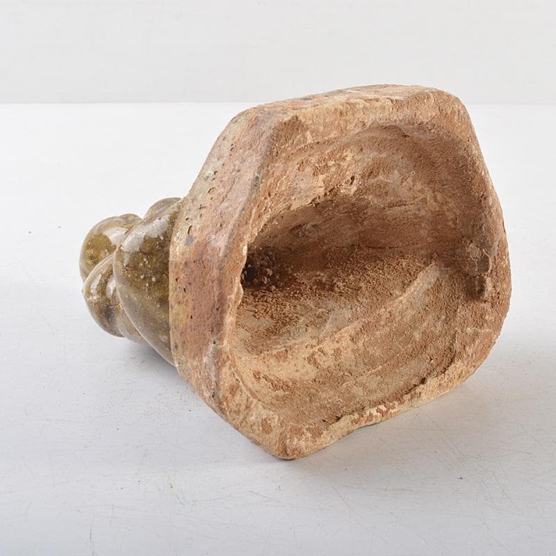 中国　耀州窯　青磁　仏像　人物像　置物　C　R6381