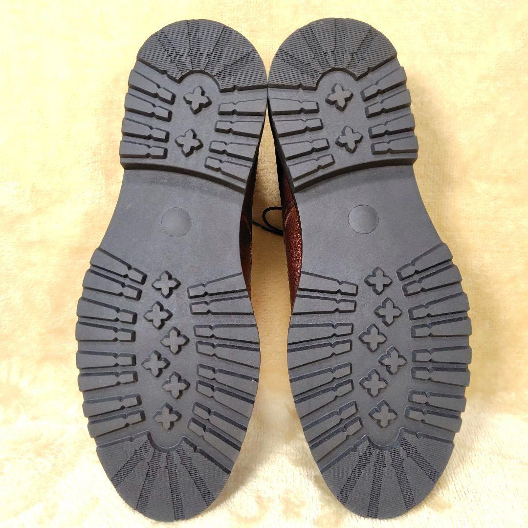 未使用級 B:MING by BEAMS Uチップ シューズ　ビジネス ブラウン