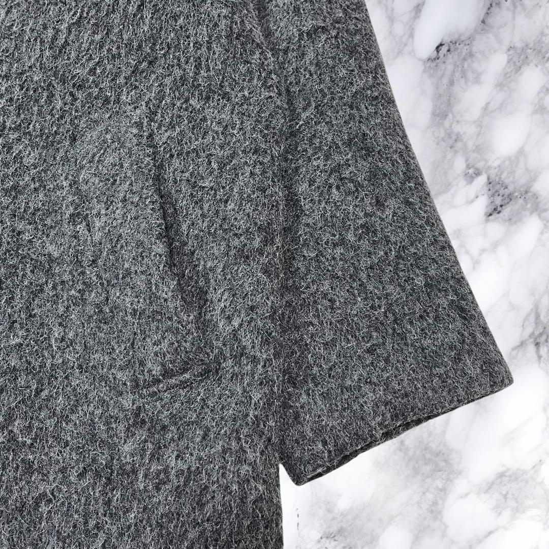 IENA イエナ チェスターコート ウール アルパカ モヘア シャギー 灰色 M