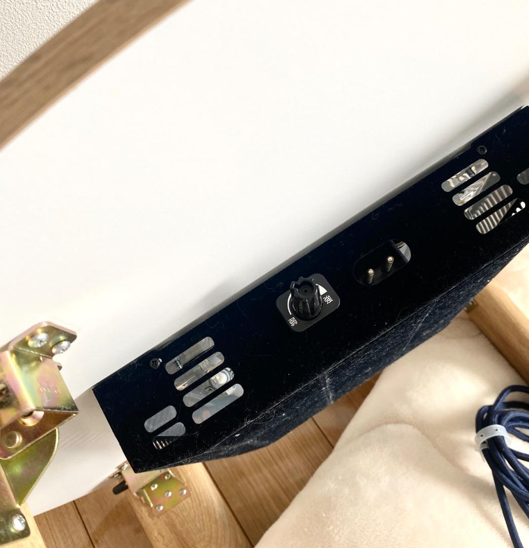 折りたたみ 丸型 こたつ＆布団セット・ナチュラル色 小さめ68cm