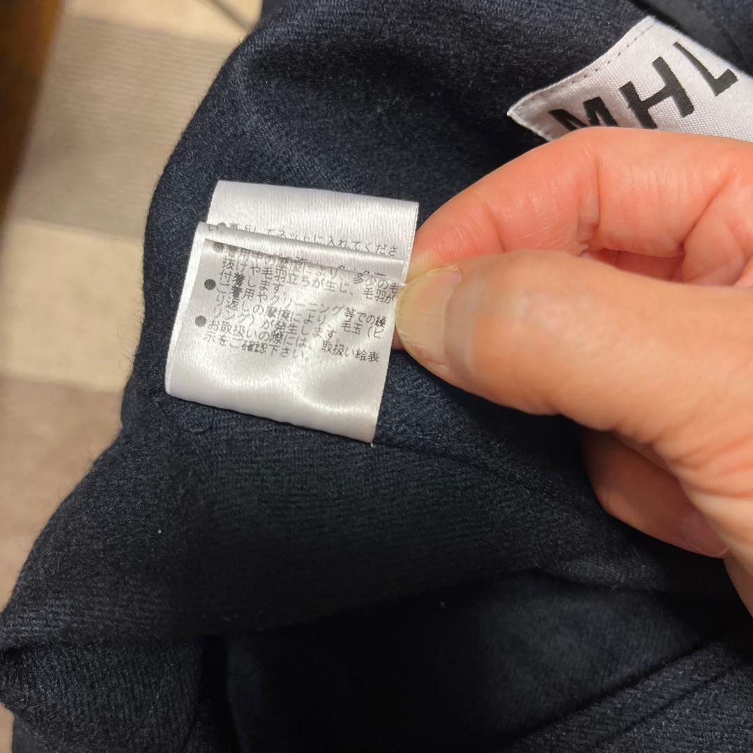 マーガレット・ハウエル　ブラック ウエストリボン スカート サイズ3