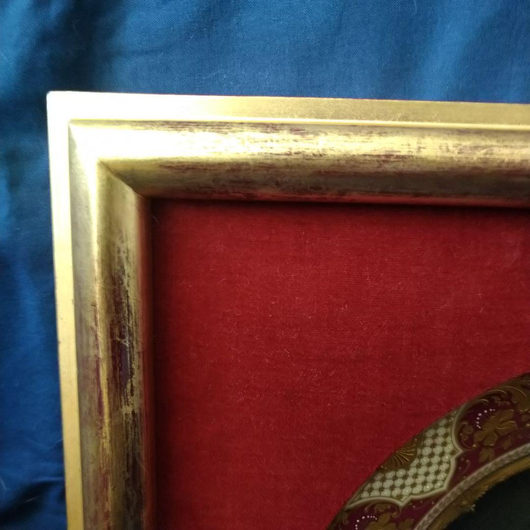 ✤ヴィエナスタイル(ウィーン釜)額装絵皿✤『花の髪飾りの女性』✤