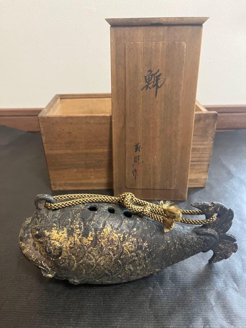 希少品　魚鼓 魚板 仏具 古民具 時代物　茶道 茶事懐石の鳴り物 禅院　骨董 鯱