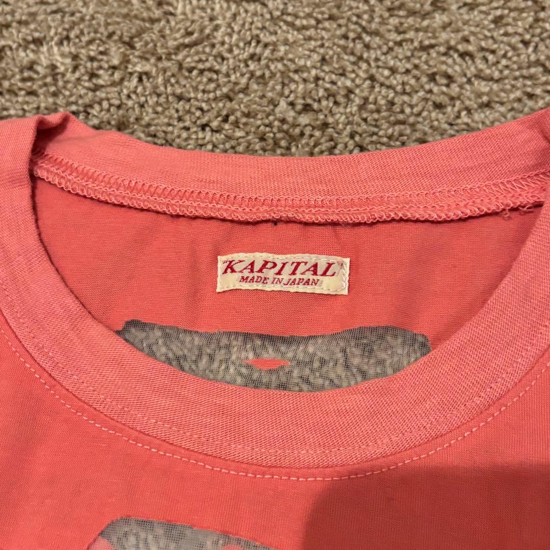 希少 KAPITAL skeleton bone tee M ピンク