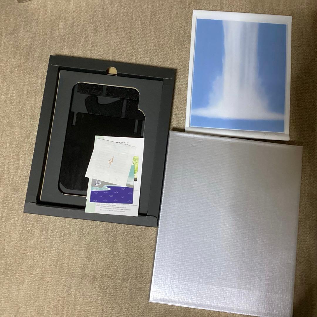 深川製磁　千住博　陶板　陶板画 Waterfall ウォーターフォール　飾り皿