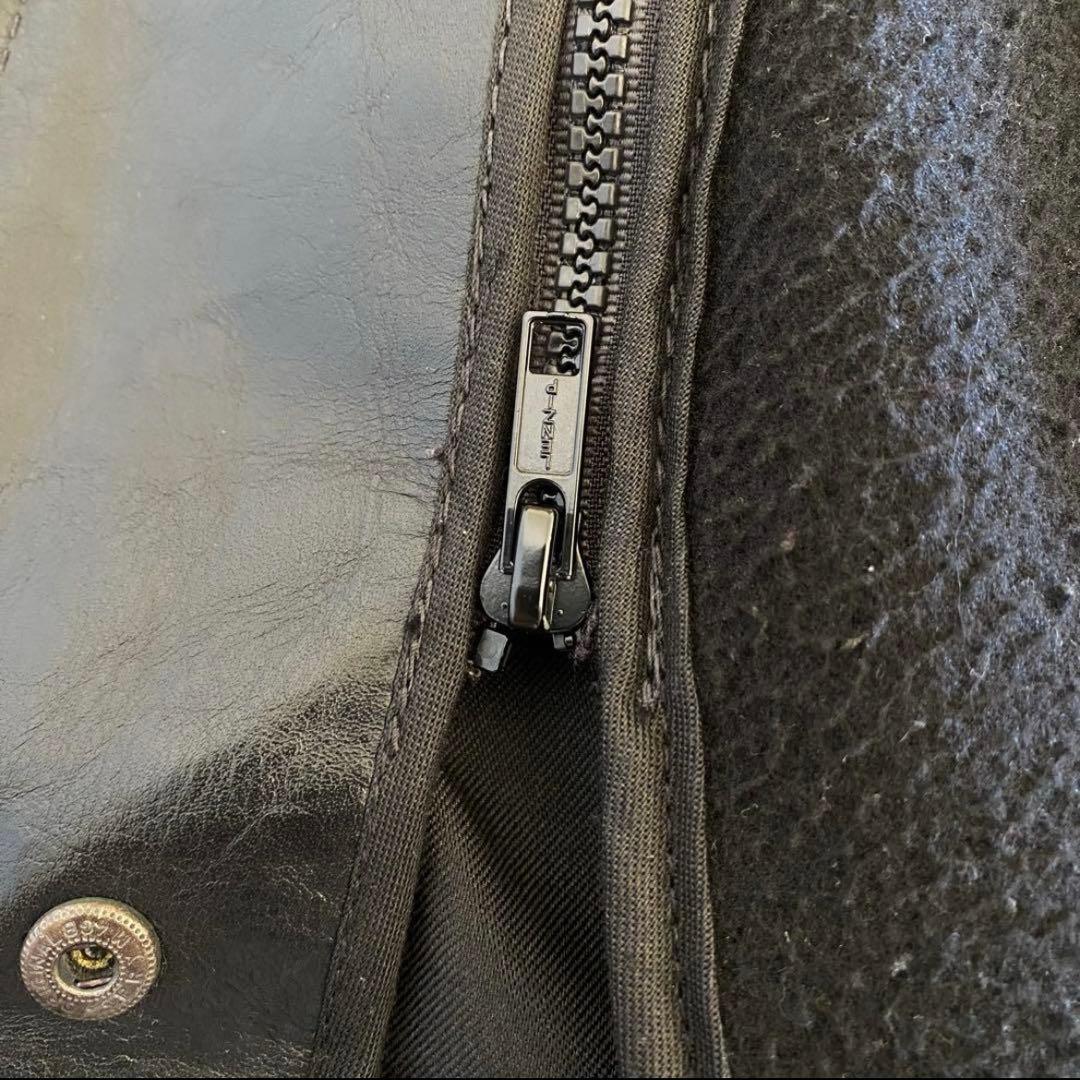 【美品】VANSON タイプB ライナー付 シングルライダース 34