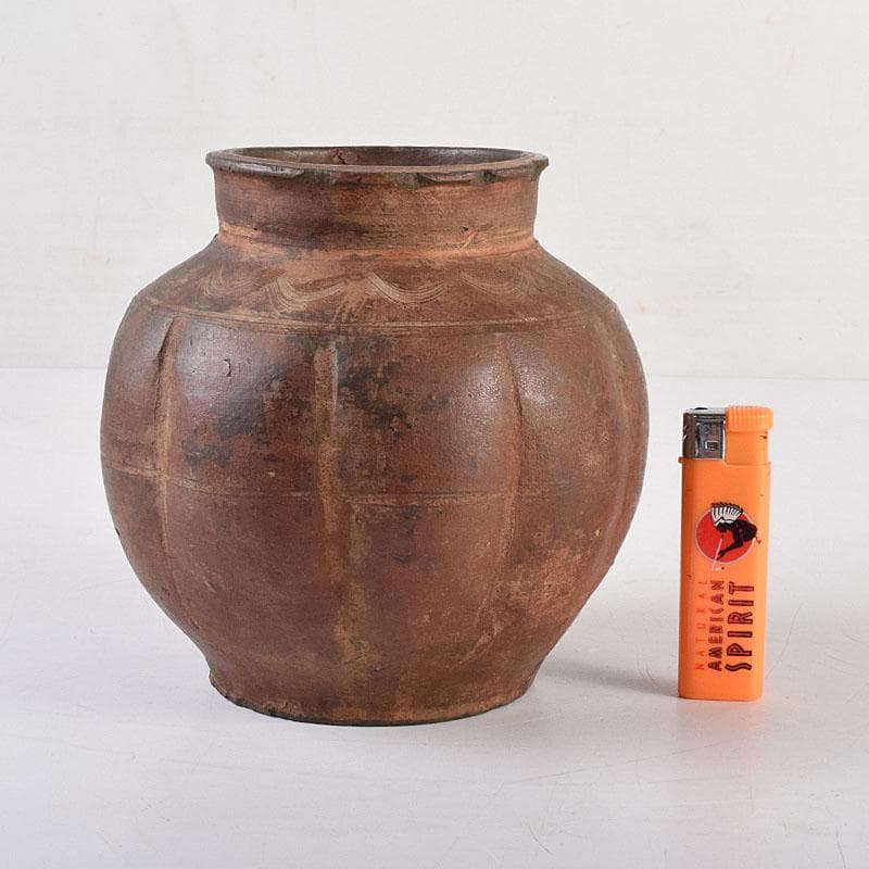 中国　古代　 土器　刻線文　壷　水甕　C　R8531