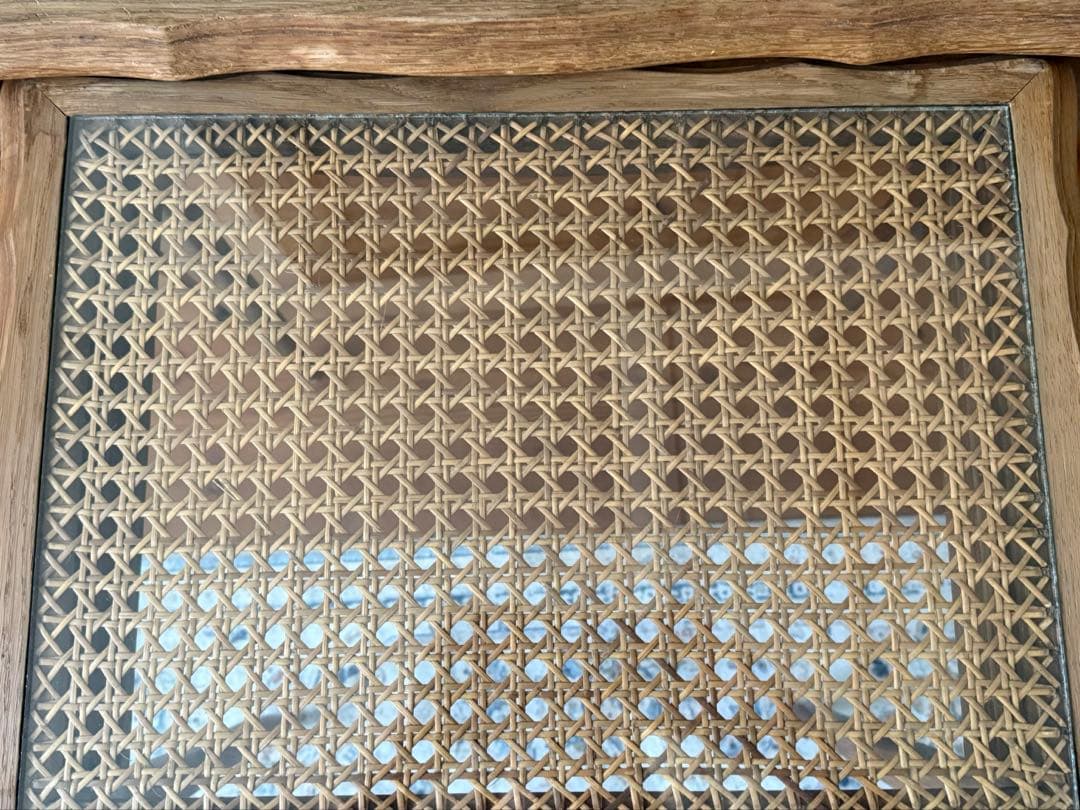 【値下げ】フランスアンティーク　ガラス天板のネストテーブル　猫脚