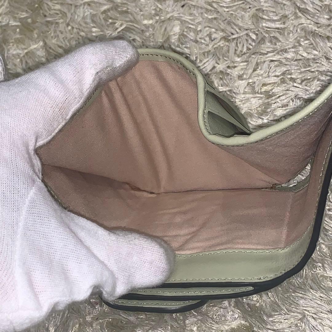 美品✨Chloe クロエ トリフォールド c金具 クロコ型押しレザー 三つ折り