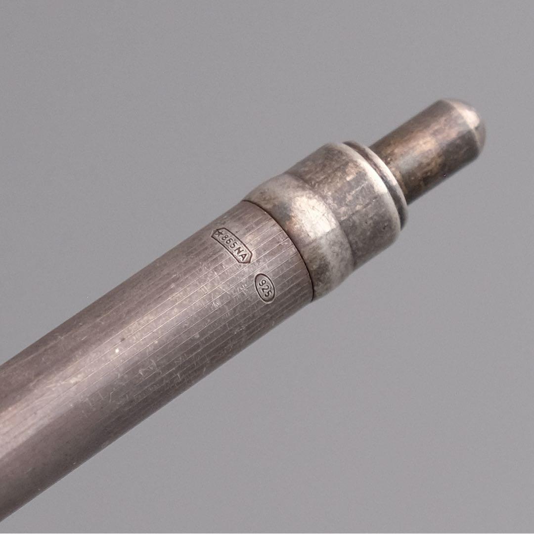 1970年 イタリア製925純銀製ノック式ボールペン、PERTEGAZ