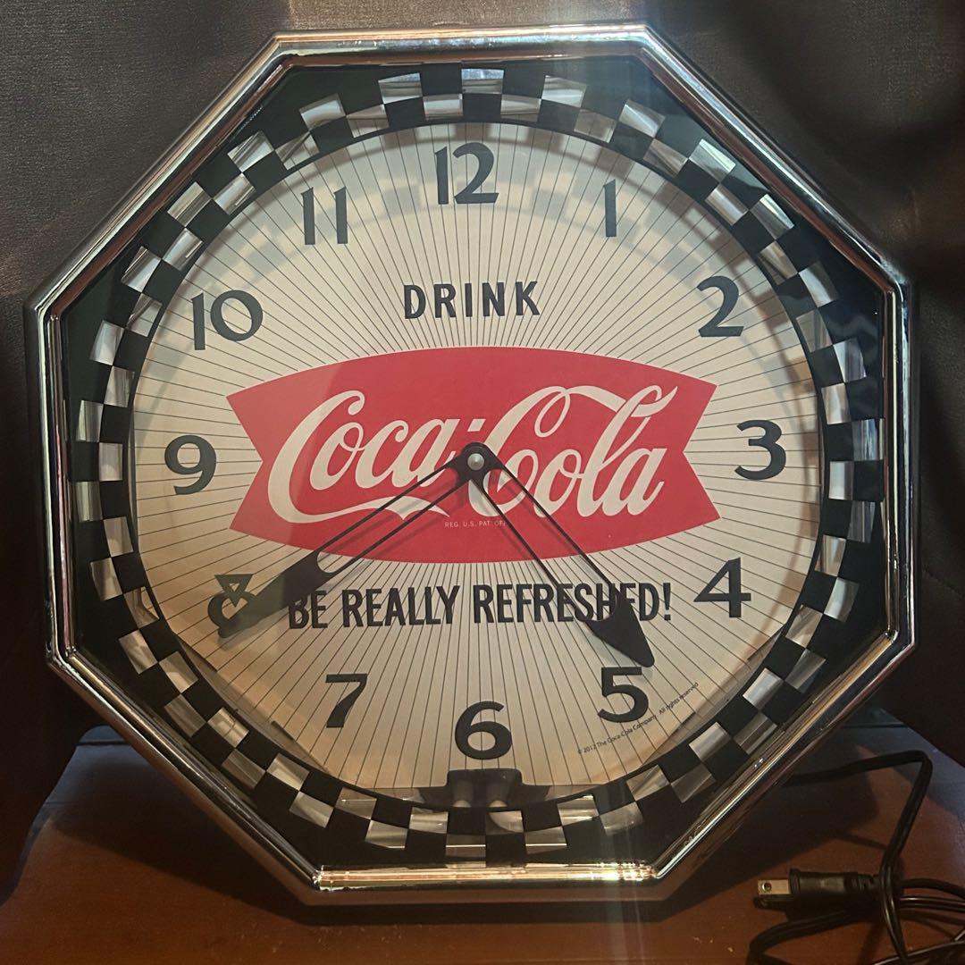 ※よう※【Used】コカコーラ レトロ ネオンクロック ２個