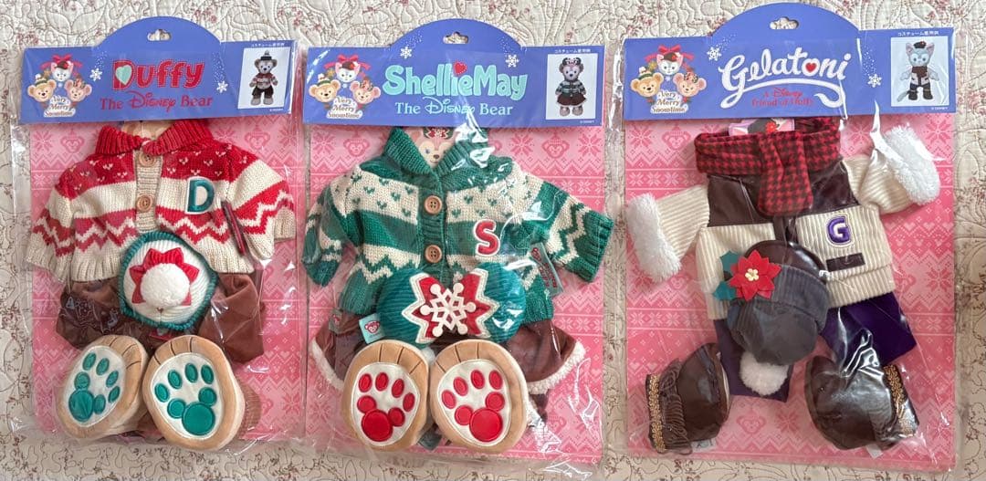 新品 未開封 ダッフィー シェリーメイ ジェラトーニ クリスマス コスチューム