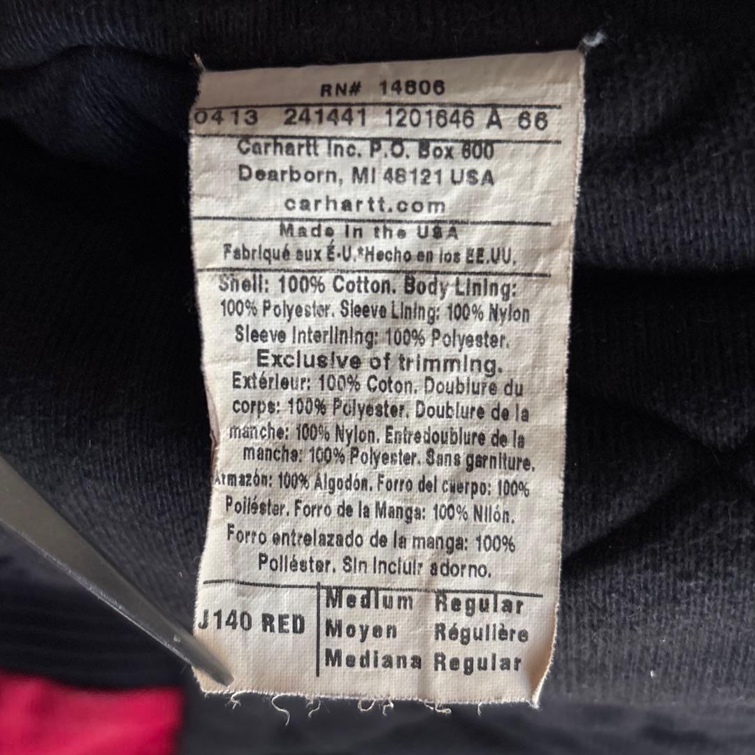 USA製■carhartt カーハート【M】アクティブジャケット ダック レッド