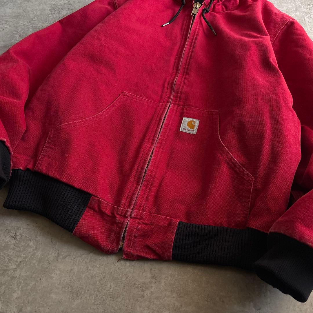 USA製■carhartt カーハート【M】アクティブジャケット ダック レッド