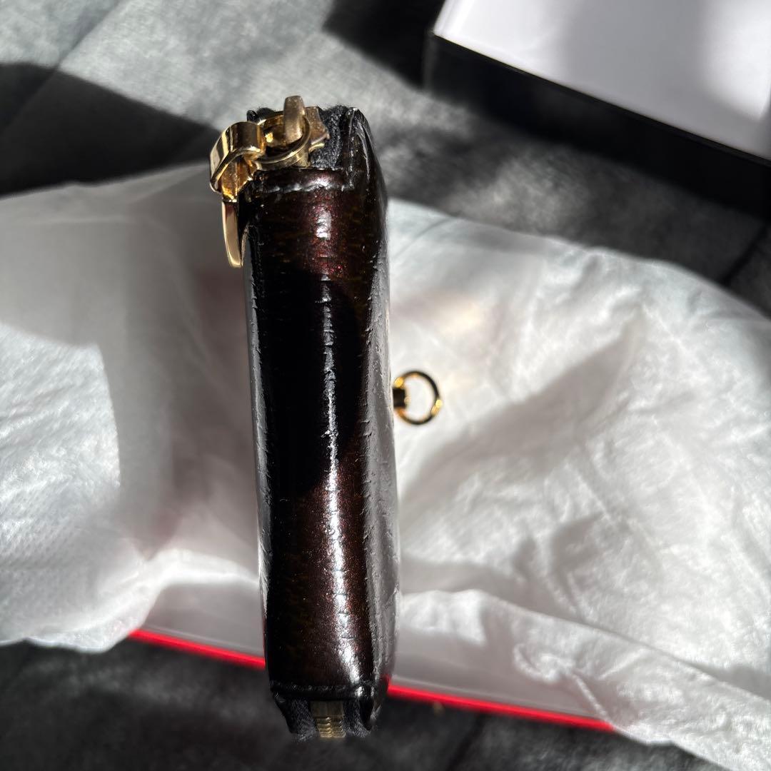 セリーヌ ケース SHEFFIELD 黒・茶×ゴールド金具