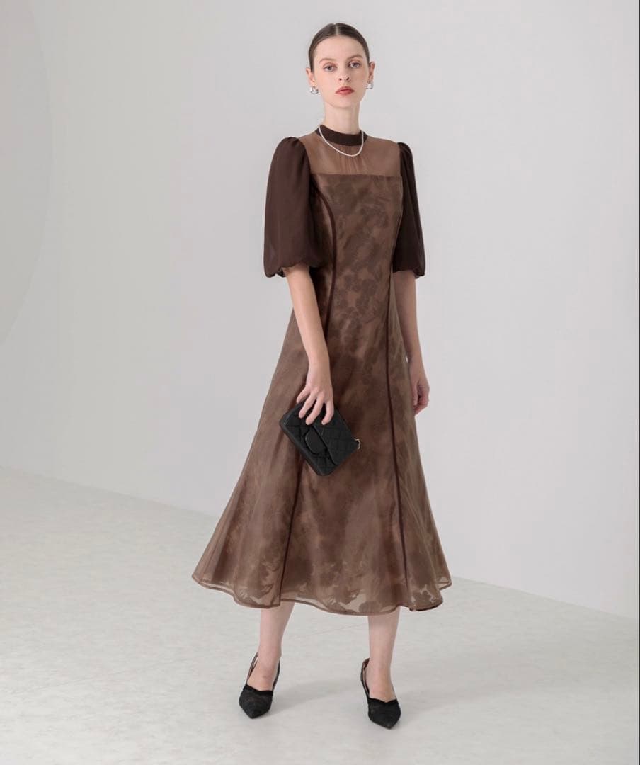 パフスリーブマーメイドドレス