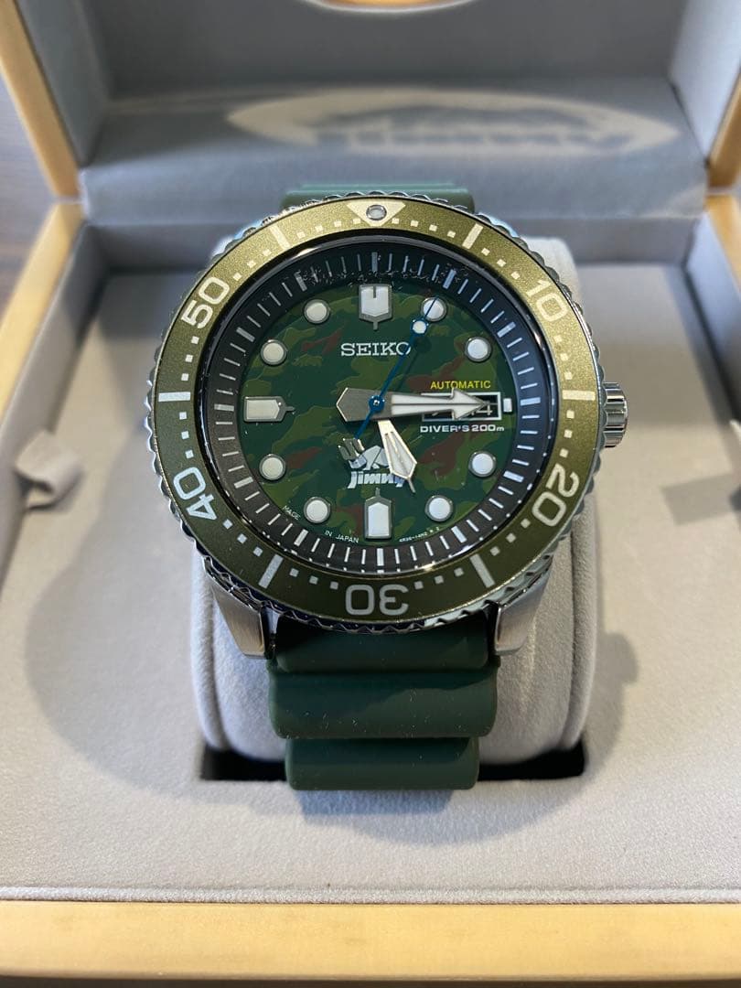 ジムニー　SEIKO ダイバーズ 200m カモフラージュグリーン