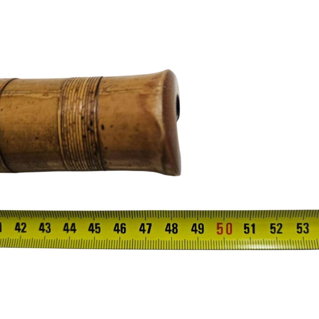 希少 尺八 琴古流 佐竹 1尺6寸 5孔 銘あり 2印 根竹 二分割 和楽器 竹