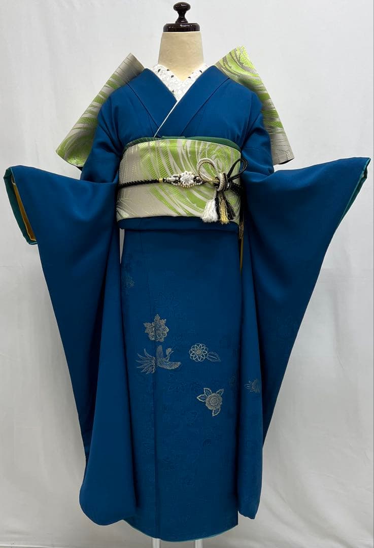 振り袖　フルセット　別誂長襦袢　高級寿光織　寛斎　落款　無地　パーティー　599