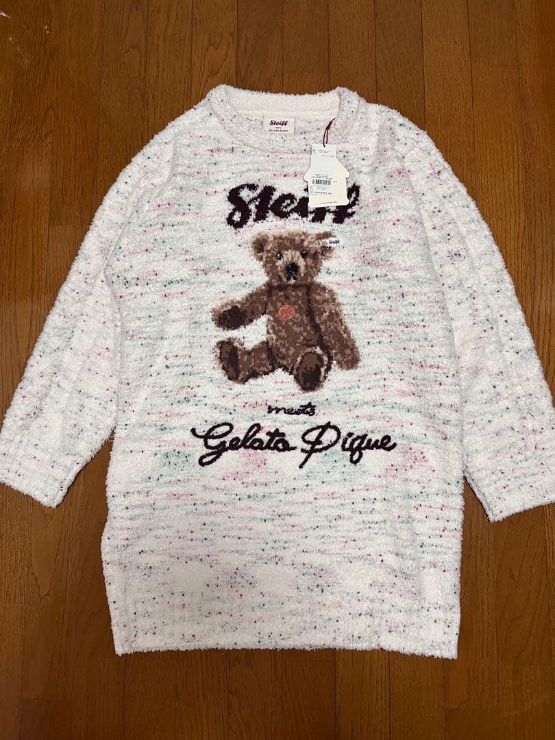 【Steiff】パウダーネップジャガードワンピース　ジェラートピケ