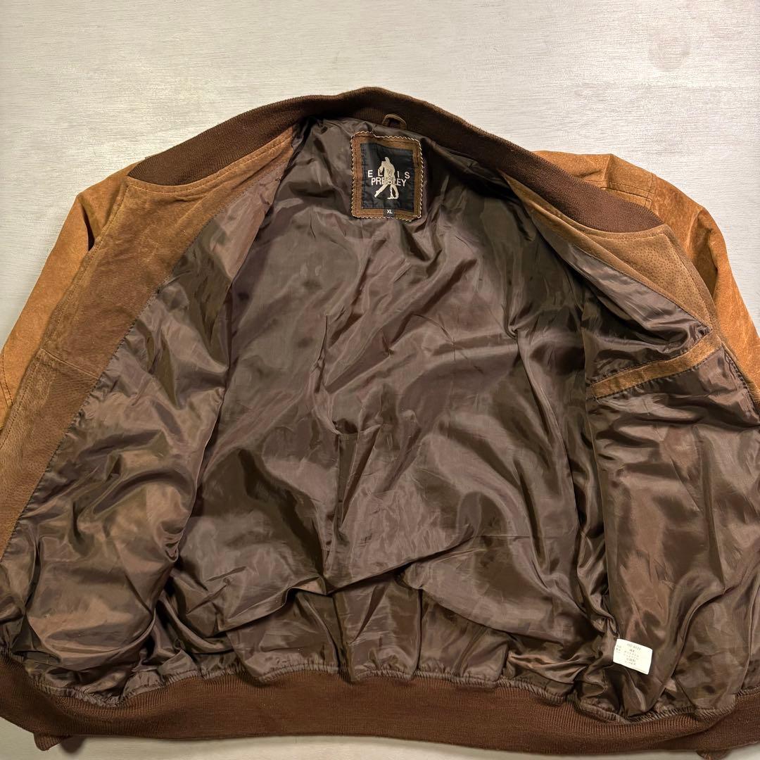 ELVIS PRESLEY レザースタジャン　ブルゾン　豚革　短丈　XL