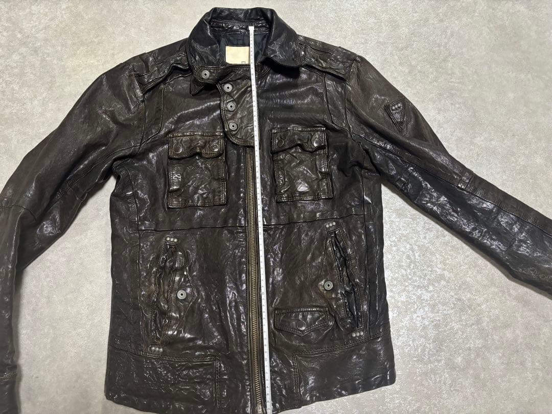 ディーゼル　シープレザーライダース、ジャケット　ブラウン　DIESEL Sサイズ