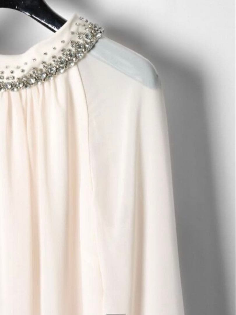 専用‼️【新品タグ付き】グレースクラス ビジューカラーシフォンワンピース M