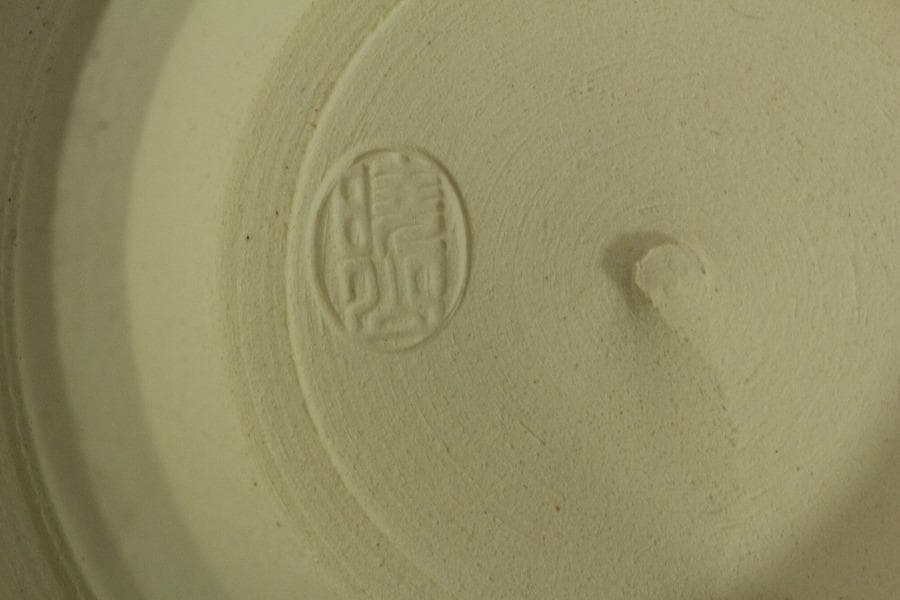 【美品】茶道具 清水焼 粟田窯 茶碗 金彩金葵紋 岡田暁山 共布(メ1176)