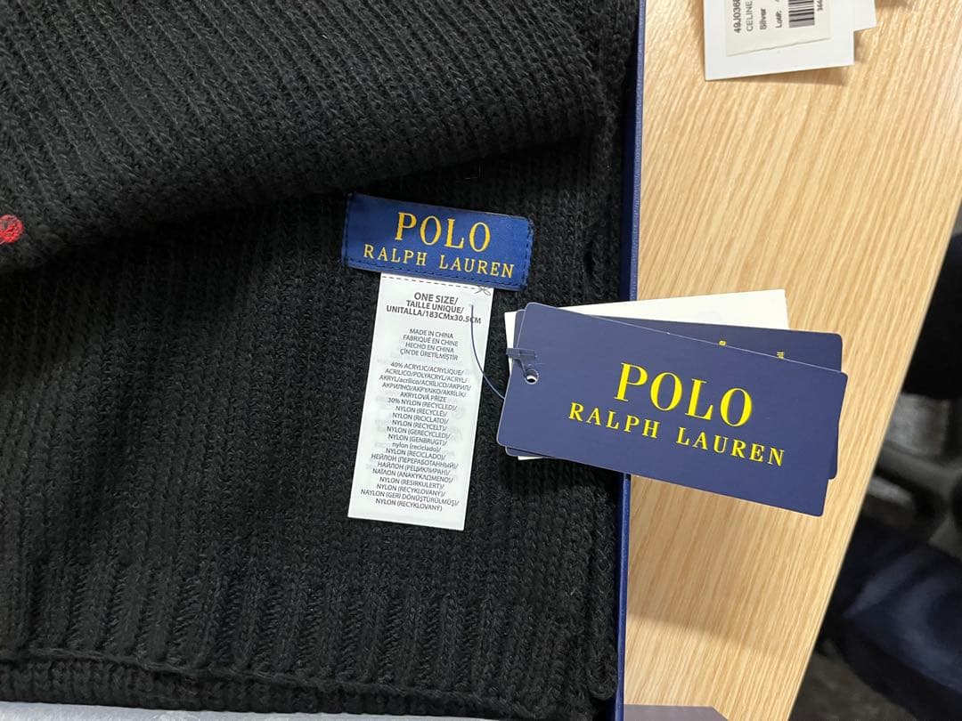 Polo Ralph Lauren ブラックマフラー