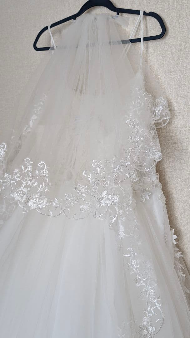 mei/ウェディングドレス　トレーン＆ベール＆インナースカート付き