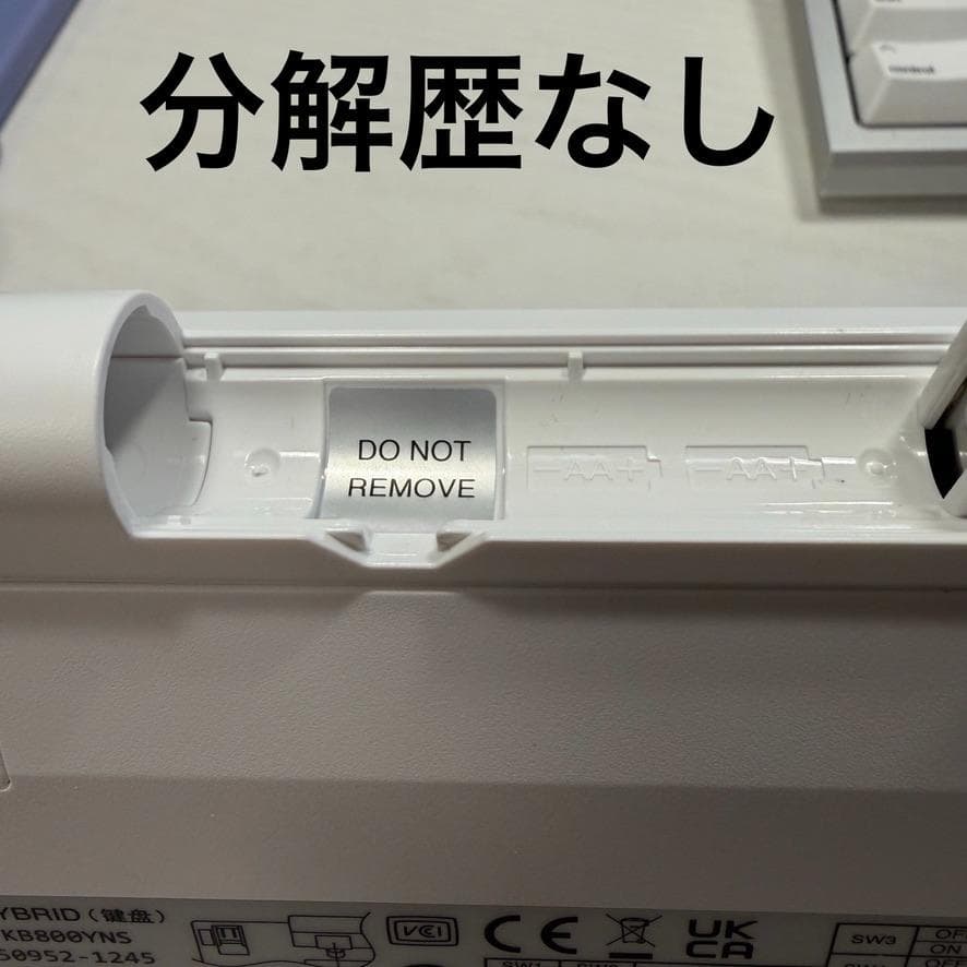 HHKB Hybrid type-s 雪 無刻印 US配列 英語配列