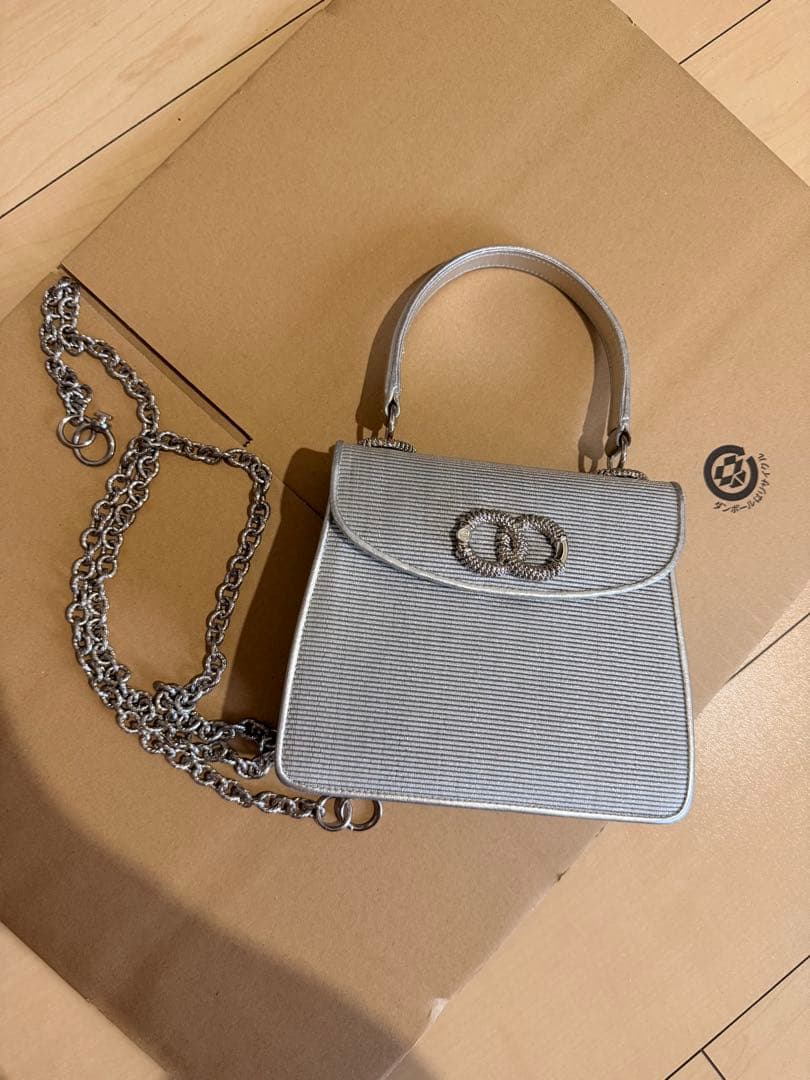 希少 極美品 コンテス プリンセスバッグ 2wayバッグ シルバー