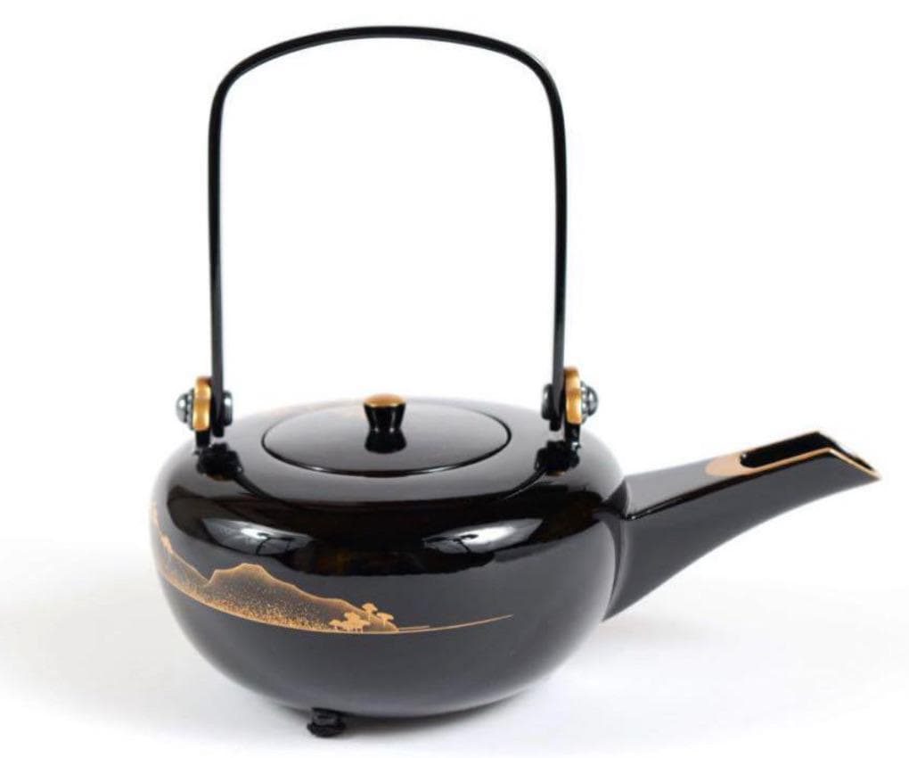 輪島塗 山水研出し蒔絵黒漆屠蘇器 塗師大崎庄右衛門 大崎庄右エ門